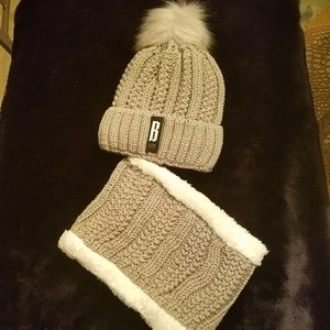 New Knitted Winter Hat Scarf Set